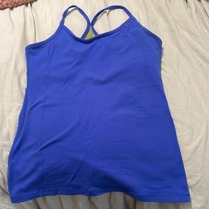 Lululemon blue power y tank top